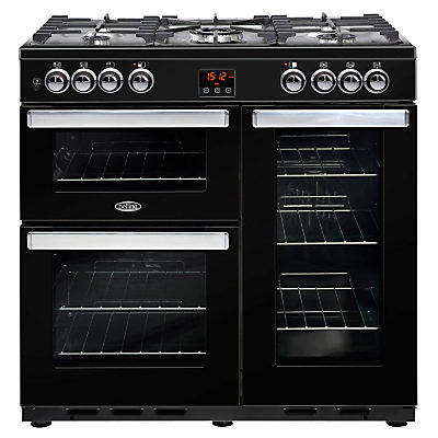 Belling Cookcentre 90DFT Dual Fuel Range Cooker Black